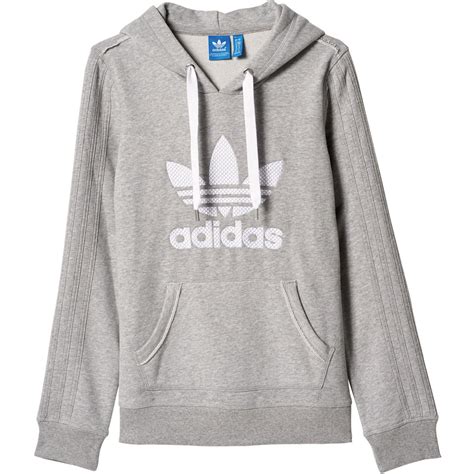 hoodie weiß grau adidas|Adidas grey hoodie.